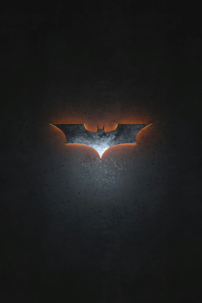 the dark knight logo on a dark background